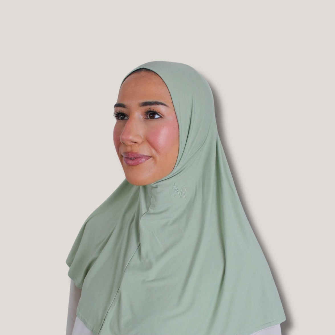 2-in-1 Bamboo instant hijab - Sage mint