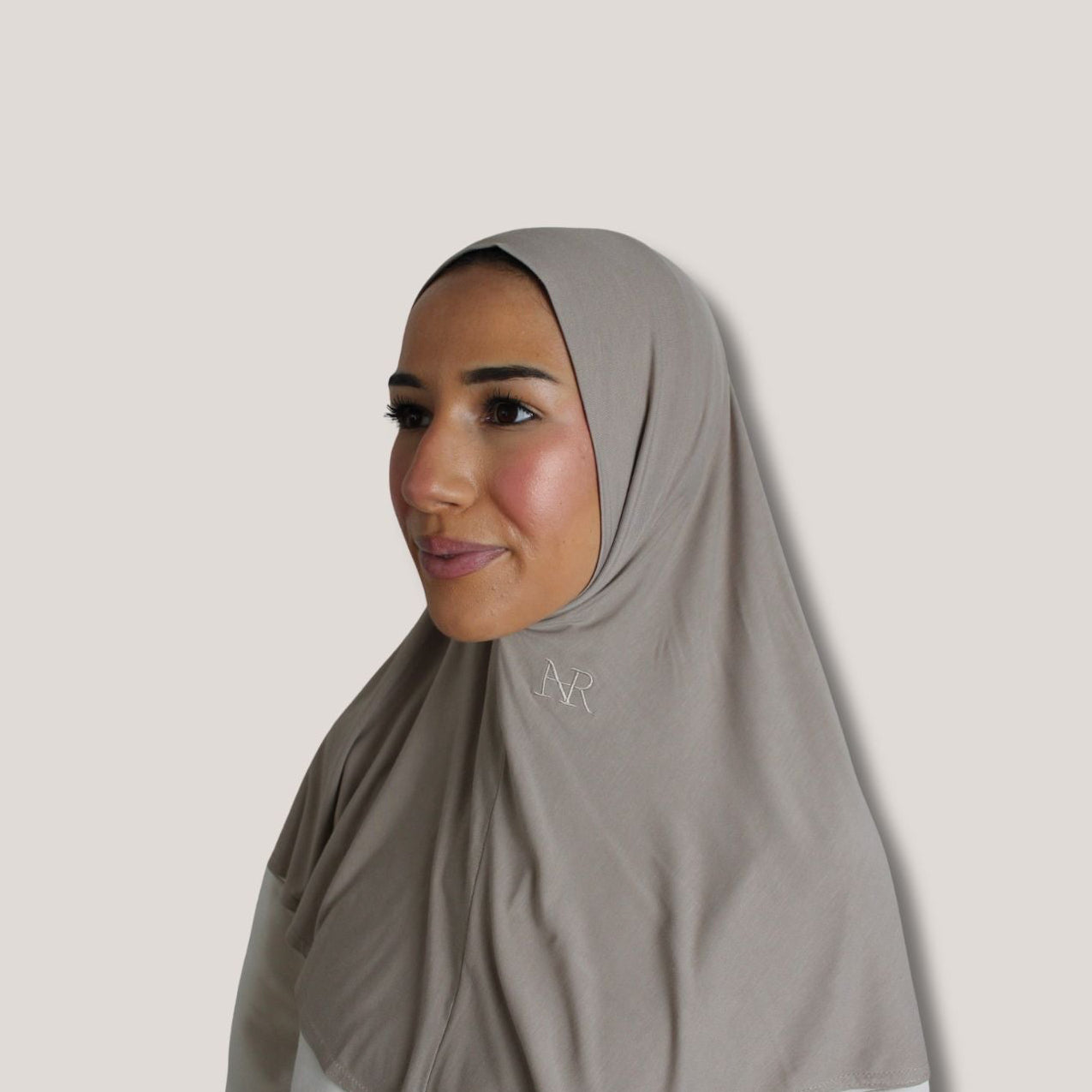 2-in-1 Bamboo instant hijab Bamboo truffle