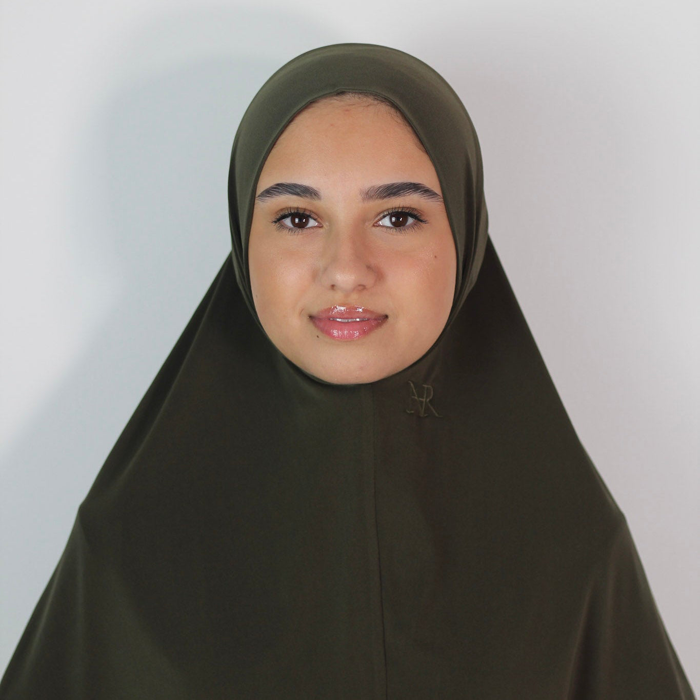 2in1 Instant Hijab Dark Khaki