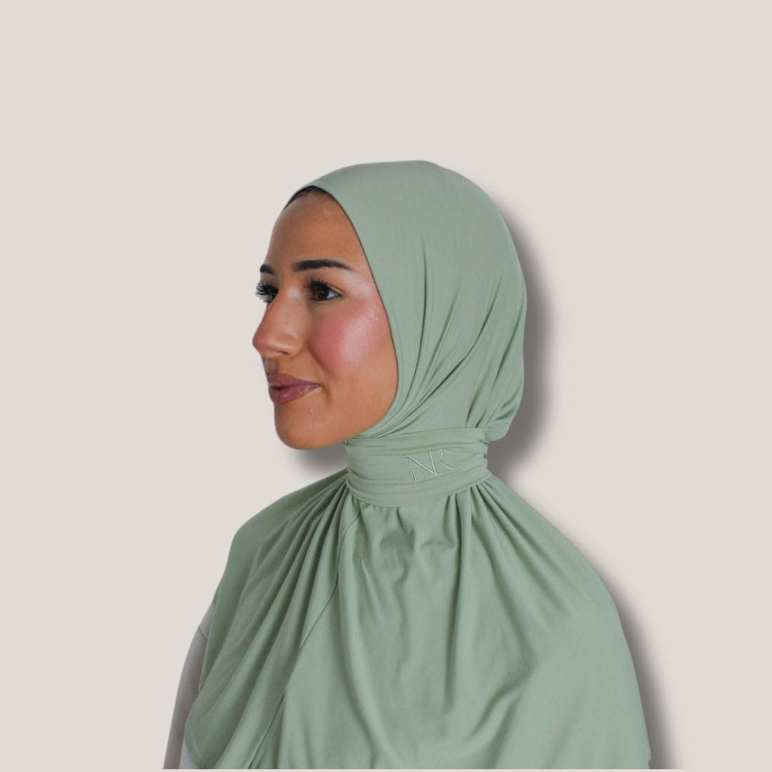 2-in-1 Bamboo instant hijab - Sage mint