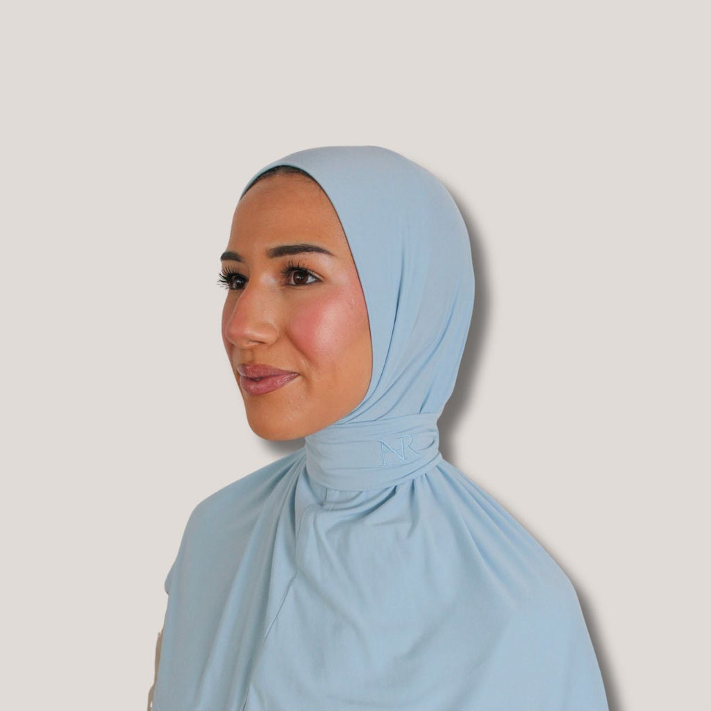 2-in-1 instant hijab powder blue