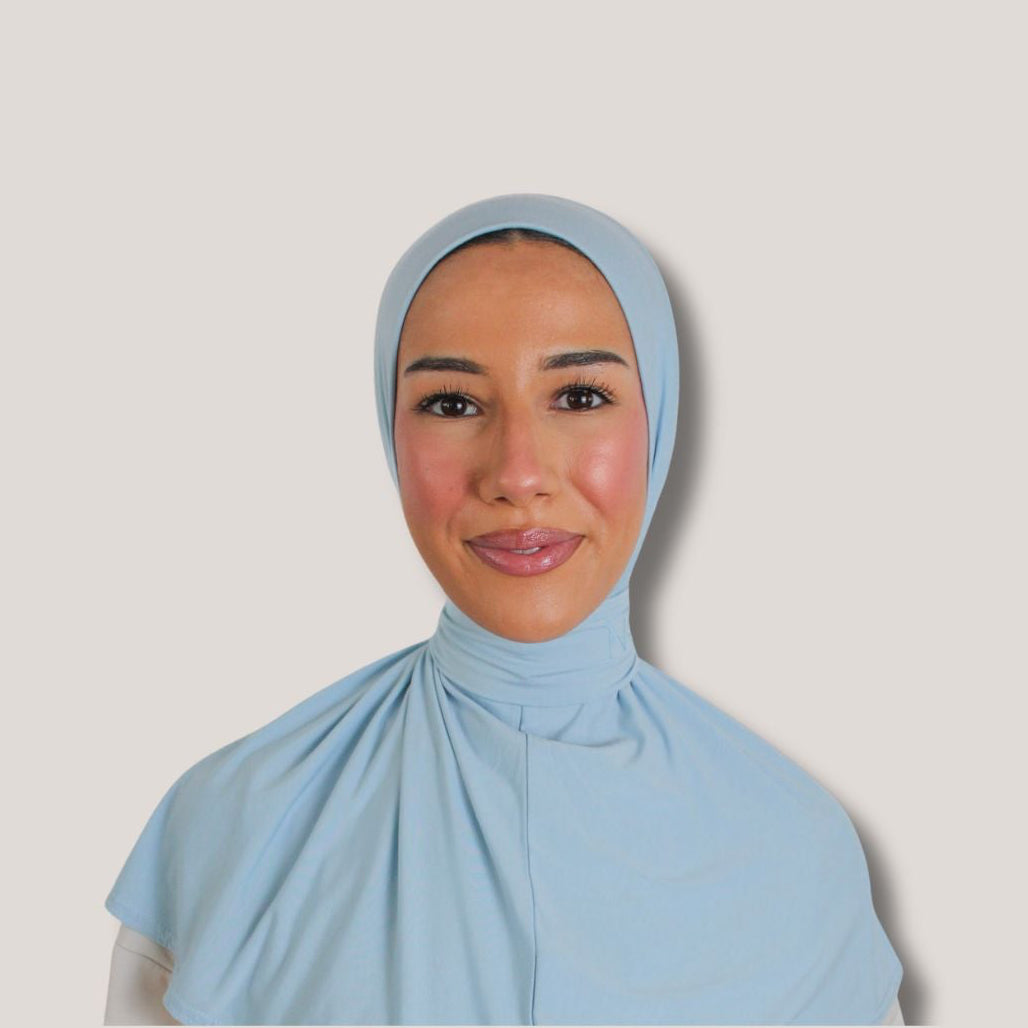 2-in-1 instant hijab powder blue