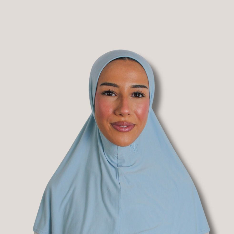 2-in-1 instant hijab powder blue