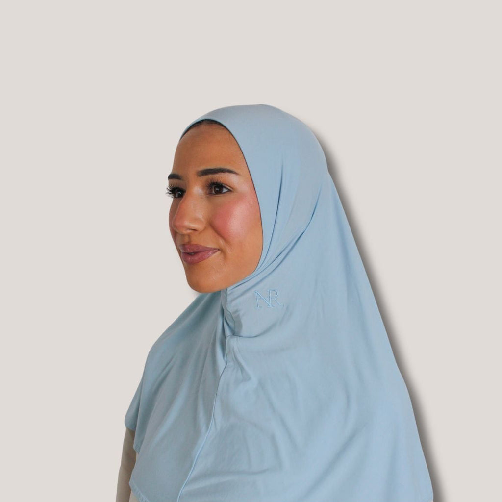2-in-1 instant hijab powder blue