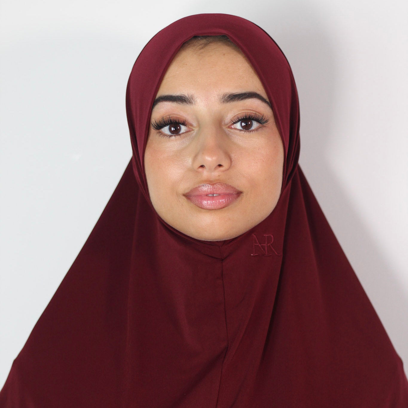 2in1 Instabt Hijab Burgundy red