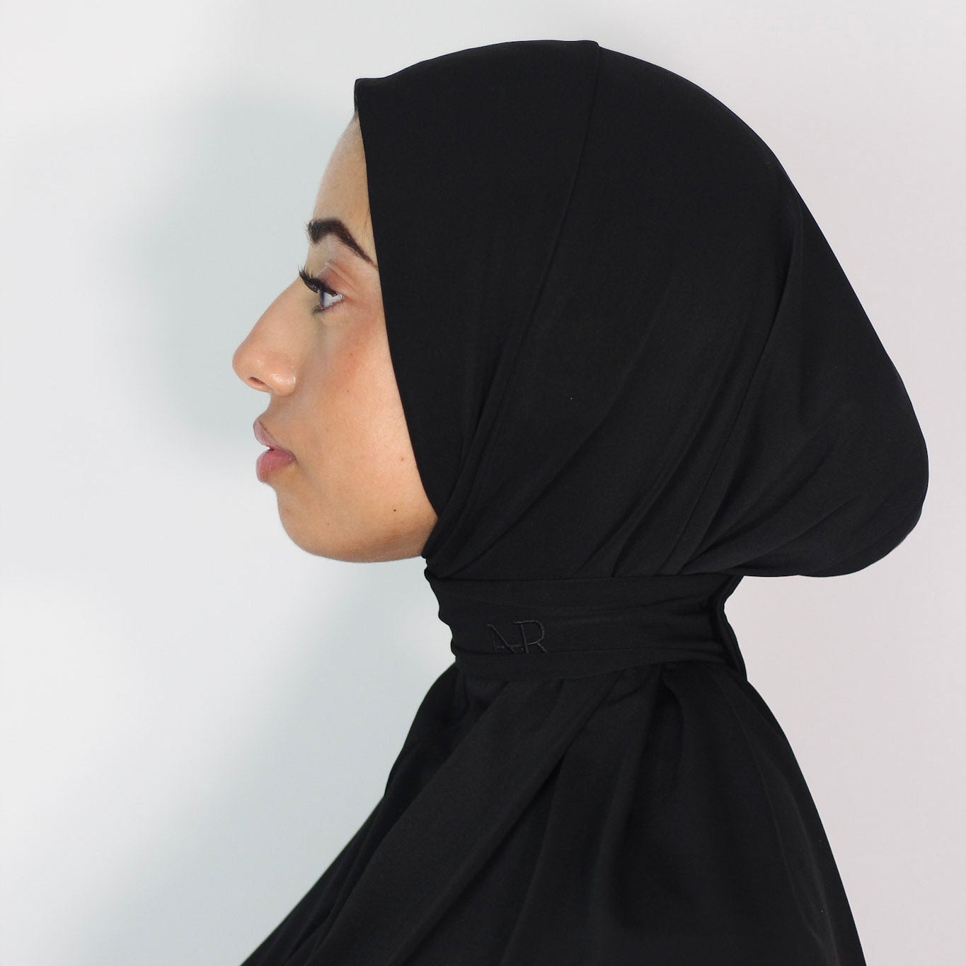 2in1 Instant Hijab Black