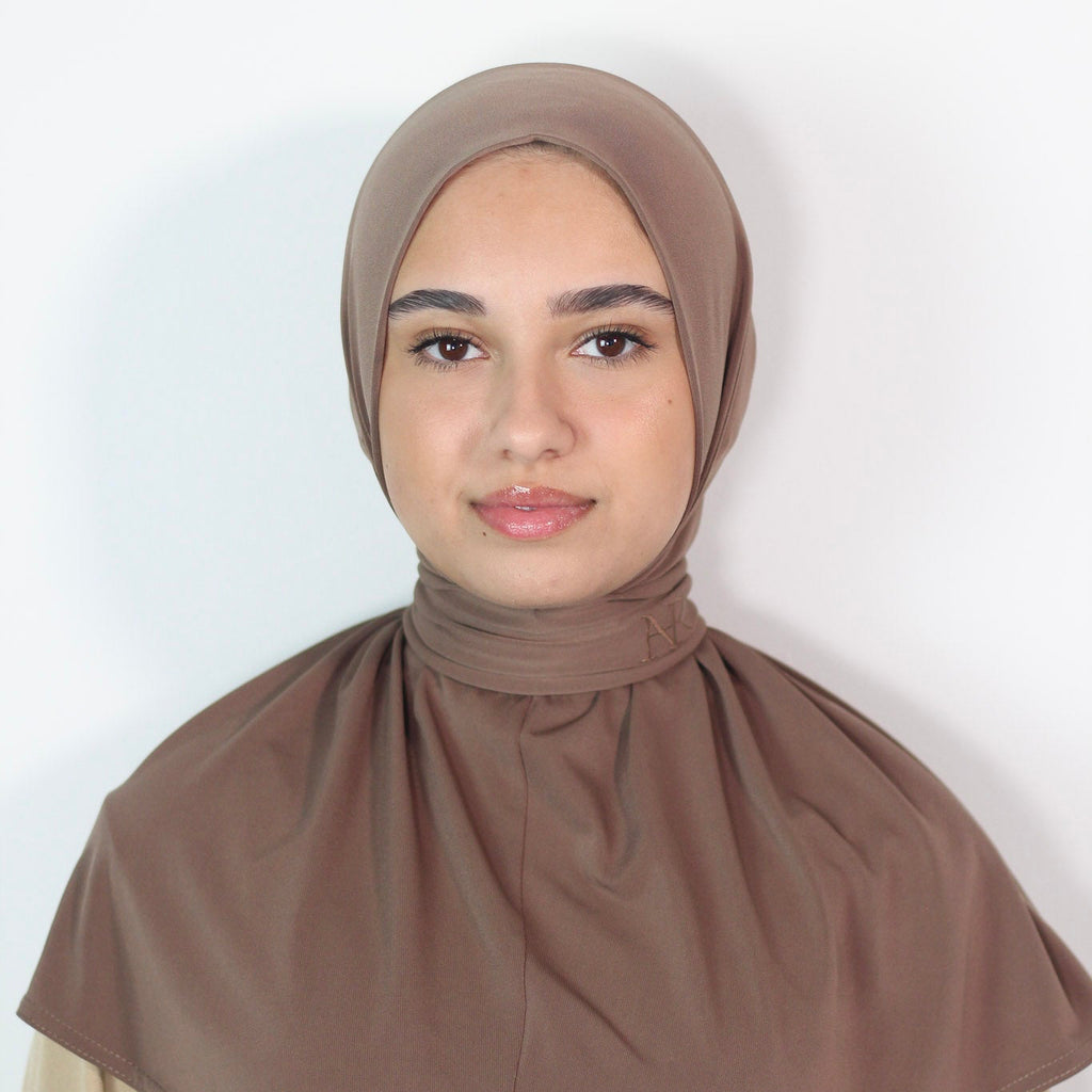 2in1 Instant Hijab Mocha Taupe