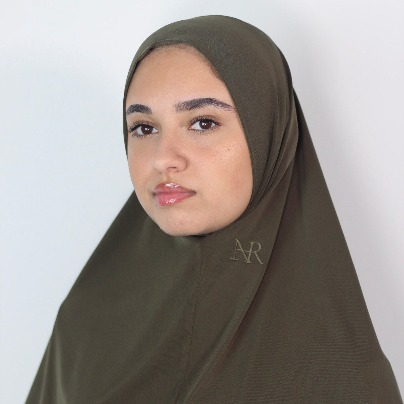 2in1 Instant Hijab Dark Khaki