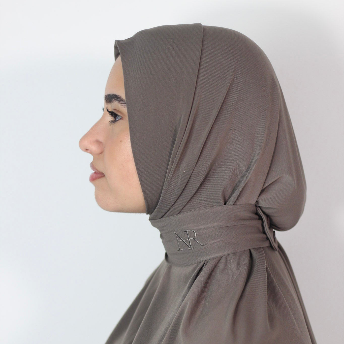 2in1 Instant Hijab Taupe Grey